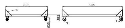 Support For Saladette 2 Doors