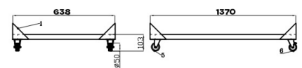 Support For Saladette 3 Doors