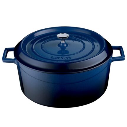 Lava Cast Iron Casserole Ø28 Blue