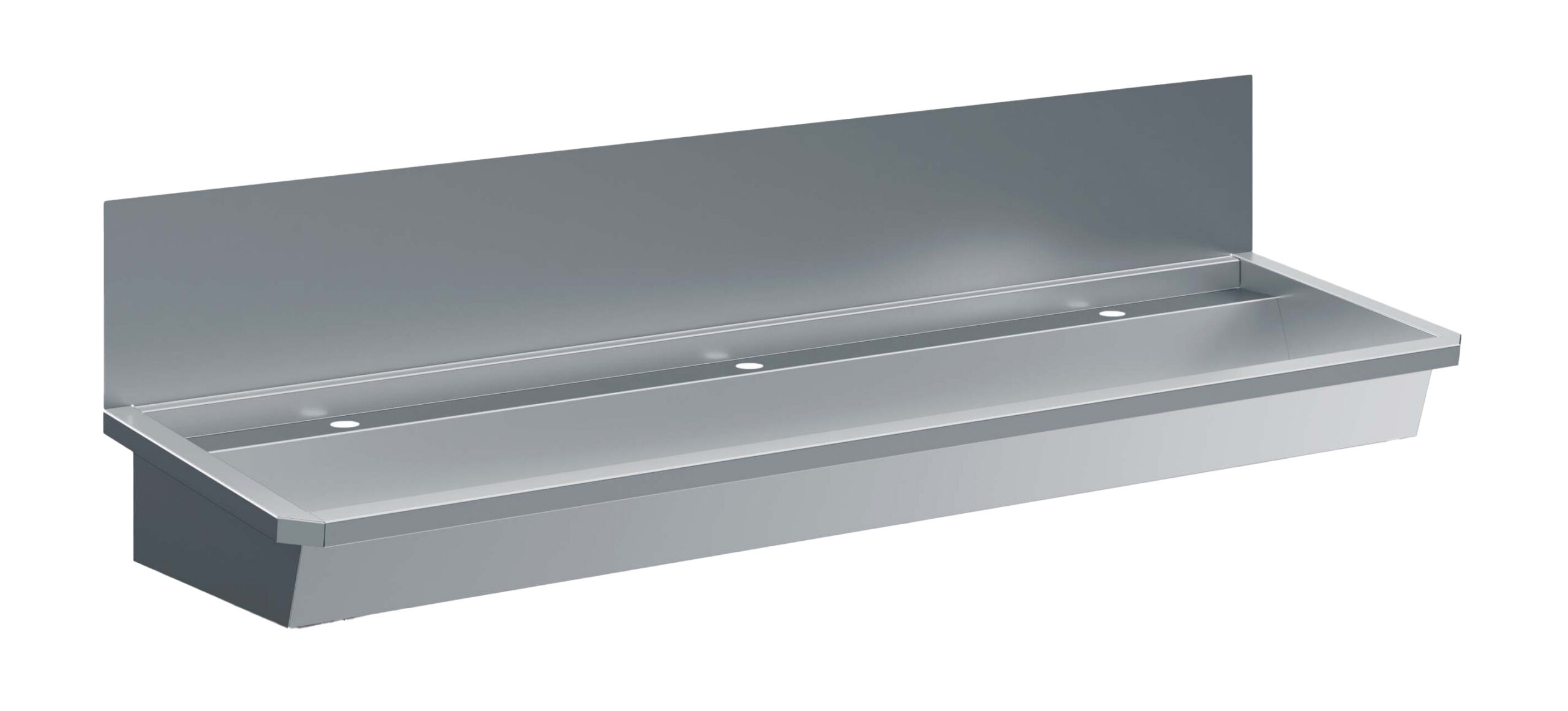 7013.4610 SS Wash Basin 3 Taps 1800MM Drain Plug And Splash Shield Included, Excluding Faucets - Image 1