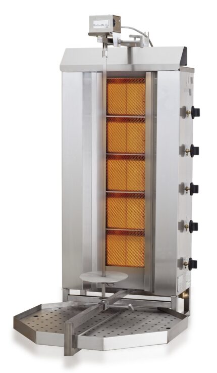 Gyros Grill Gas Motor On Top 5 Heating Zones