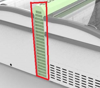 7072.9045-14289 Chest Freezer Joint Side White For Island Without Head Element - For 7072.0045-0055-0060-0065 - Image 1