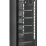 Refrigerator 1 Glass Door Black With Light Box SVE-450 Blc