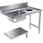 Entry Table Bottom Shelf With Waste Hole 1200 Right For 7280.0045-0046