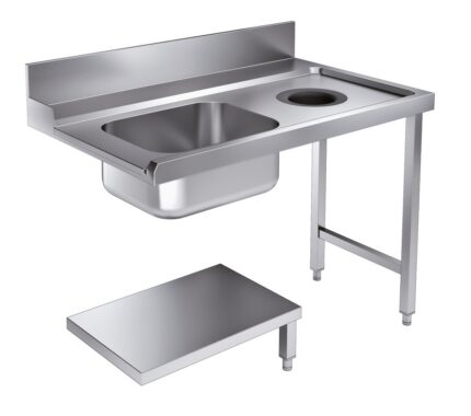 Entry Table Bottom Shelf With Waste Hole 1200 Right For 7280.0045-0046