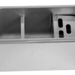 Sink For Ice Cream Scoop 330X120X150 With Water Drain Hole, Water Connection And Overflow Pipe