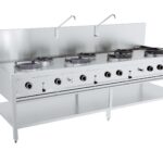 Gas Wok Table 4X17kW + 3X9kW