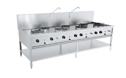 Gas Wok Table 4X17kW + 3X9kW