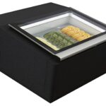 Countertop Model Ice Cream Display Black Opens On The Operating Side