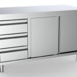 700 Worktable Sliding Doors Drawers Left 1400