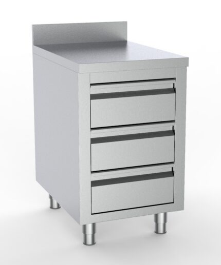 700 Worktable With 3 Drawers With Upstand 500