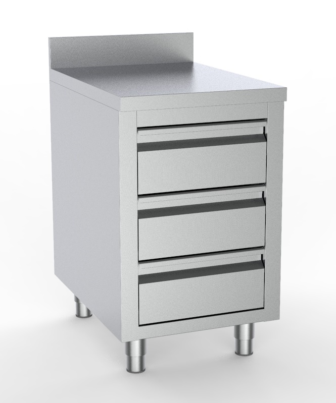 7333.0282-12160 700 Worktable With 3 Drawers With Upstand 500 - Image 1