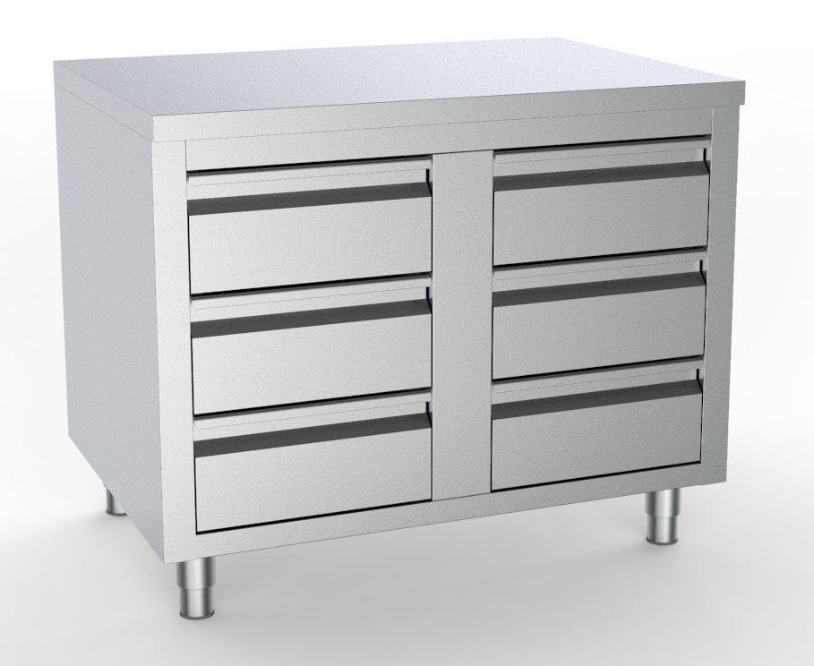 7333.0284-12161 700 Worktable With 6 Drawers 1000 - Image 1