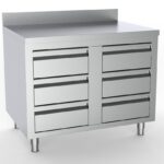 700 Worktable With 6 Drawers With Upstand 1000