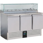 Pizza Counter With Glass 3 Doors
