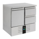 Refrigerated Counter 1 DOOR/2 Drawers Energy Line Equipped With Evaporator