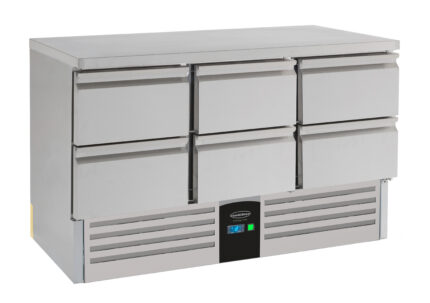 Refrigerated Counter 6 Drawers Energy Line Equipped With Evaporator