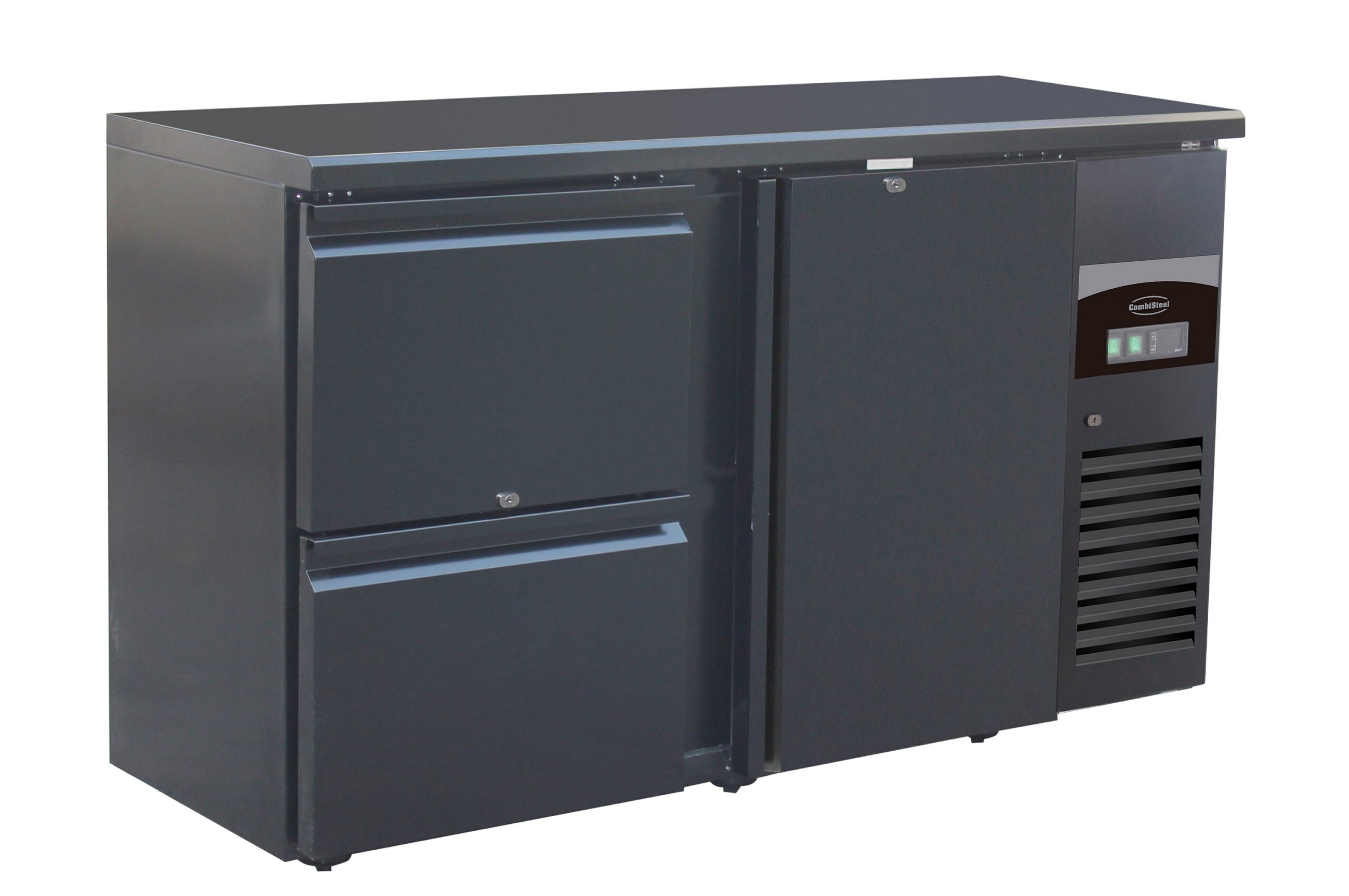 Bar Cooler, Black — 1 Door, 2 Drawers Barcooler Black 1 Door And 2 Drawers - Image 1