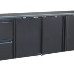 Barcooler Black 3 Doors And 2 Drawers