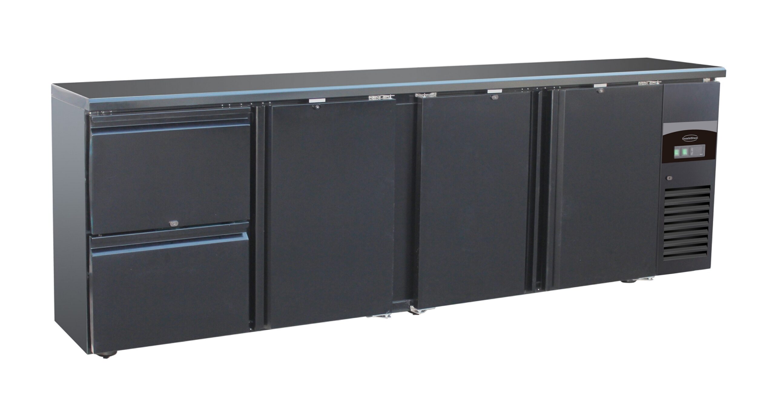 Bar Cooler, Black — 3 Doors, 2 Drawers Barcooler Black 3 Doors And 2 Drawers - Image 1