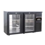 Backbar Cooler Black 2 Glass Doors