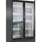 Refrigerator 2 Glass Doors BEZ-780 Gd Black
