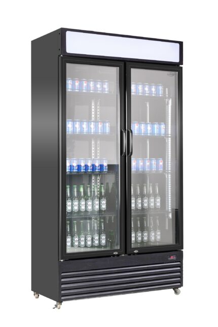 Refrigerator 2 Glass Doors BEZ-780 Gd Black