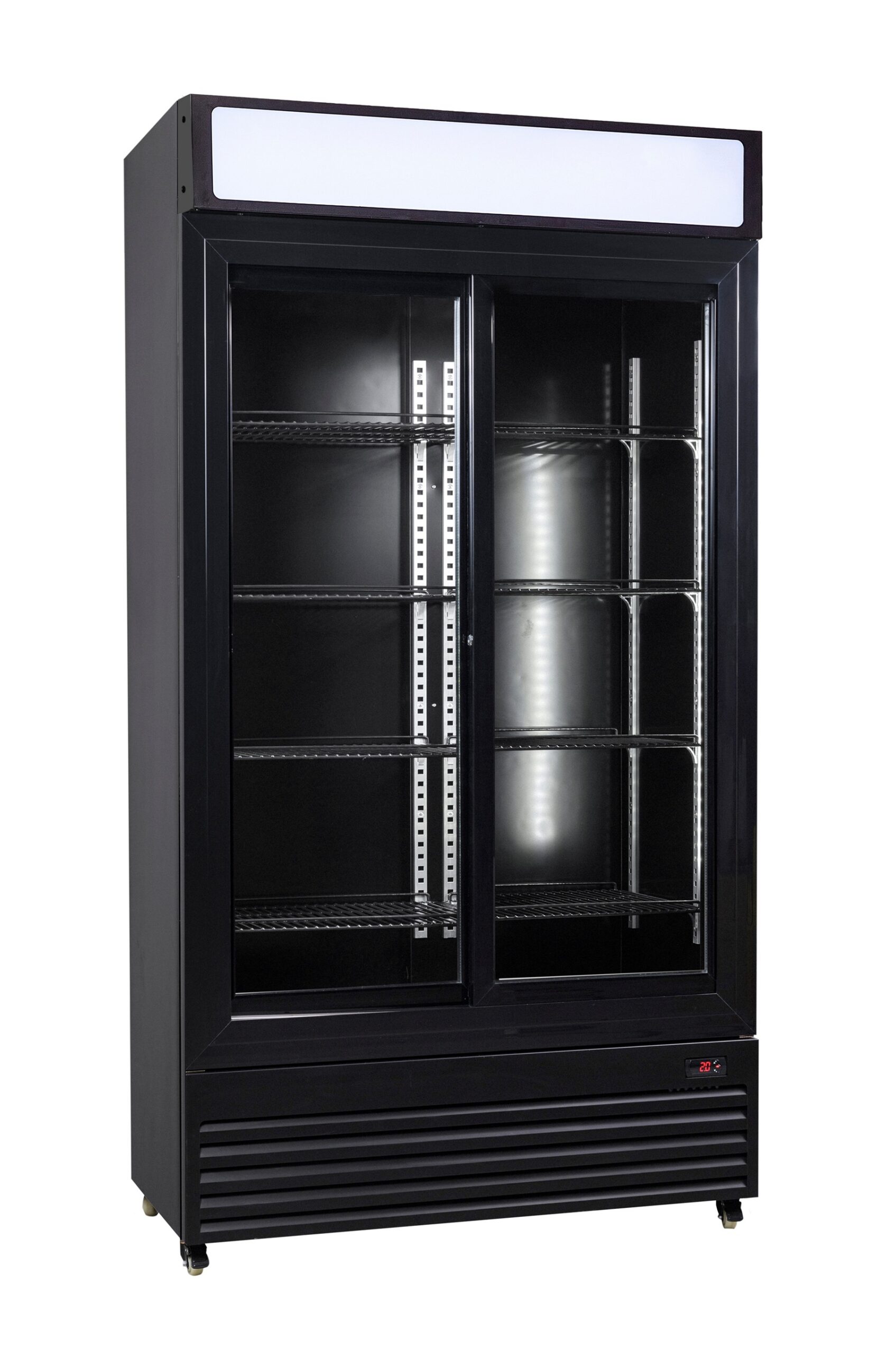7455.139820plastic20FLAT20canopy Refrigerator With Sliding Glass Doors BEZ-780 Sl Black - Image 1