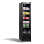 Glass Door Refrigerator Narrow Black NAP-250
