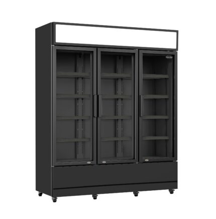 Refrigerator 3 Glass Doors Black FCU-1200 Bl