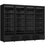 Freezer 4 Glass Doors Black JDE-2025F Bl *transport On Request* **note: There Is A Higher Inrush Current, Which Makes A Circuit Breaker With Type C Characteristic Necessary.**