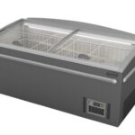 Supermarket Chest Freezer Grey Head Element Automatic Defrost
