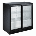 Backbar Cooler Black 2 Sliding Doors