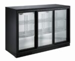 Backbar Cooler Black 3 Sliding Doors