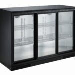 Backbar Cooler Black 3 Sliding Doors