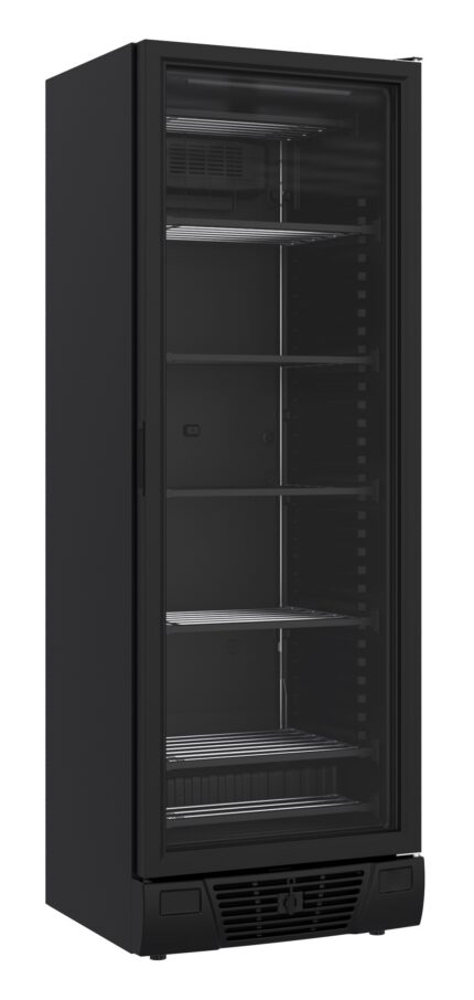 Freezer 1 Glass Door Black 382L