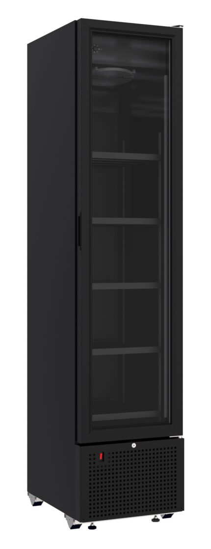 Refrigerator 1 Glass Door Black 348L *transport On Request*
