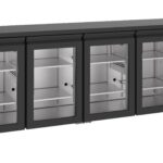 Barcooler Black 4 Glass Doors