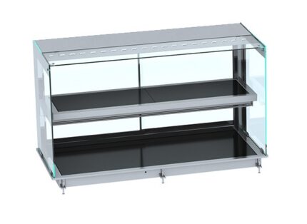 Drop-in Cubic Heated Ceramic Display - Black 4/1