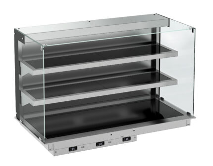 Drop-in Cubic Heated Ceramic Display Wall Model - Black 3/1