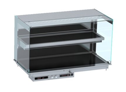 Drop-in Cubic Heated Ceramic Display Wall Model - Black 4/1