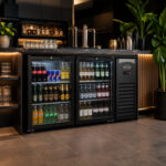 Backbar Cooler 2 Glass Doors Black - Image 2