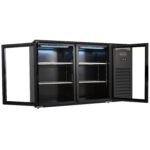 Backbar Cooler 2 Glass Doors Black - Image 3