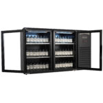 Backbar Cooler 2 Glass Doors Black - Image 4