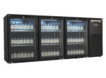 Backbar Cooler 3 Glass Doors Black