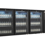 Backbar Cooler 3 Glass Doors Black