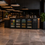 Backbar Cooler 4 Glass Doors Black - Image 2