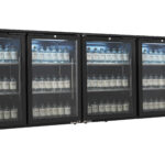 Backbar Cooler 4 Glass Doors Black