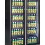 Refrigerator 2 Glass Doors Black