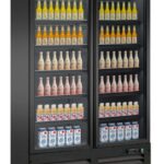 Refrigerator 2 Glass Doors Black CEB-1200R Bl